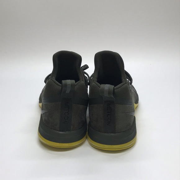 New Men’s Nike Metcon Flyknit 3 Green/Yellow Shoes - Picture 2 of 7